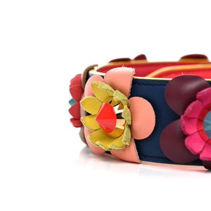 Fendi Vitello Dolce Flowerland Studded Strap You Blue Corallo Multicolor 8 of 8
