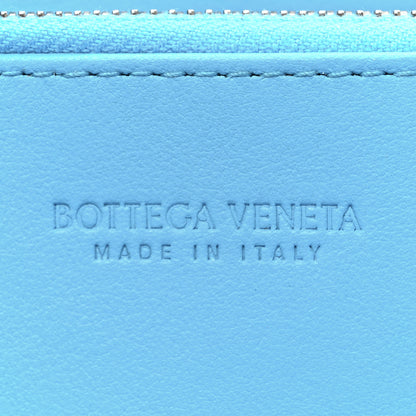 Bottega Veneta Nappa Intrecciato Zip Around Wallet Sky Blue 8 of 13