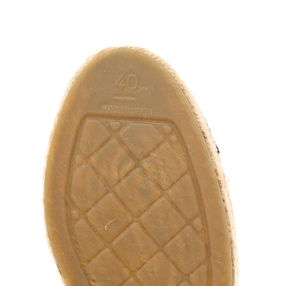 Chanel Laminated Lambskin Grosgrain CC Espadrilles 40 Gold Black 8 of 8