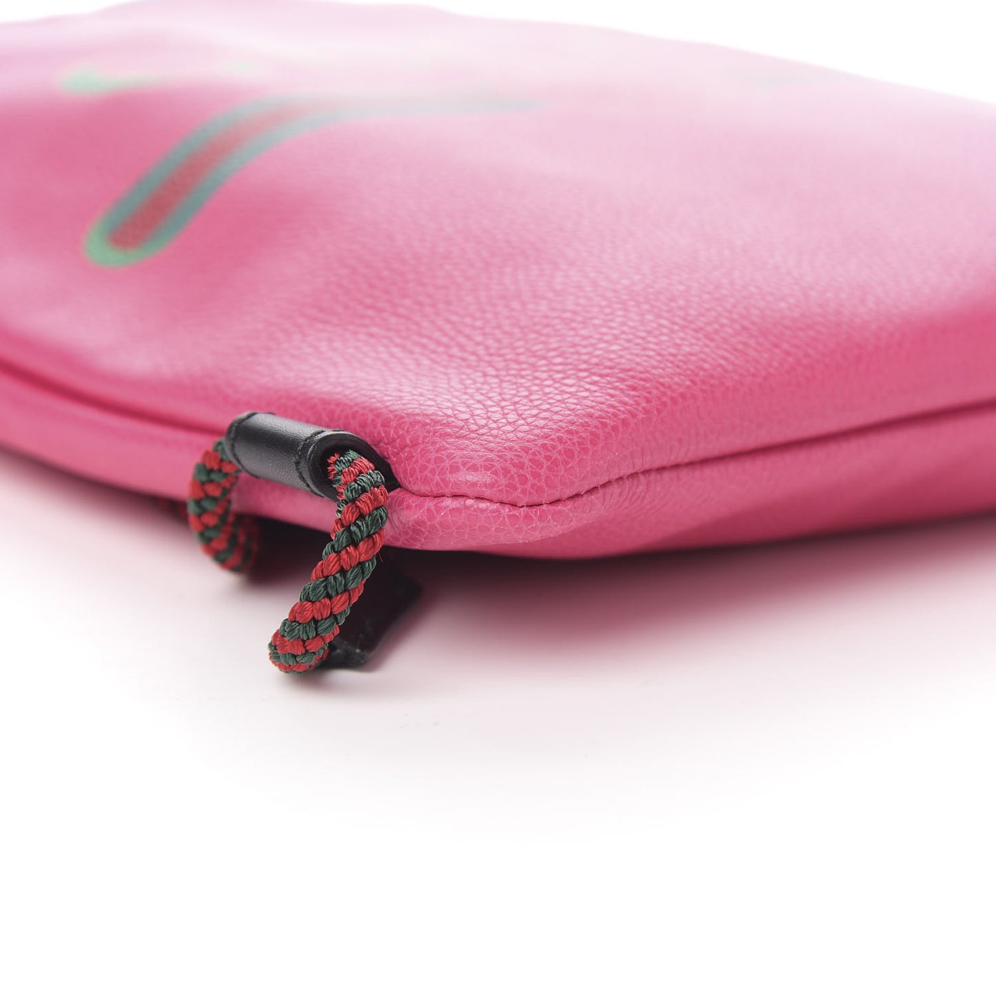 Grained Calfskin Logo Drawstring Backpack Box Pink Green Black