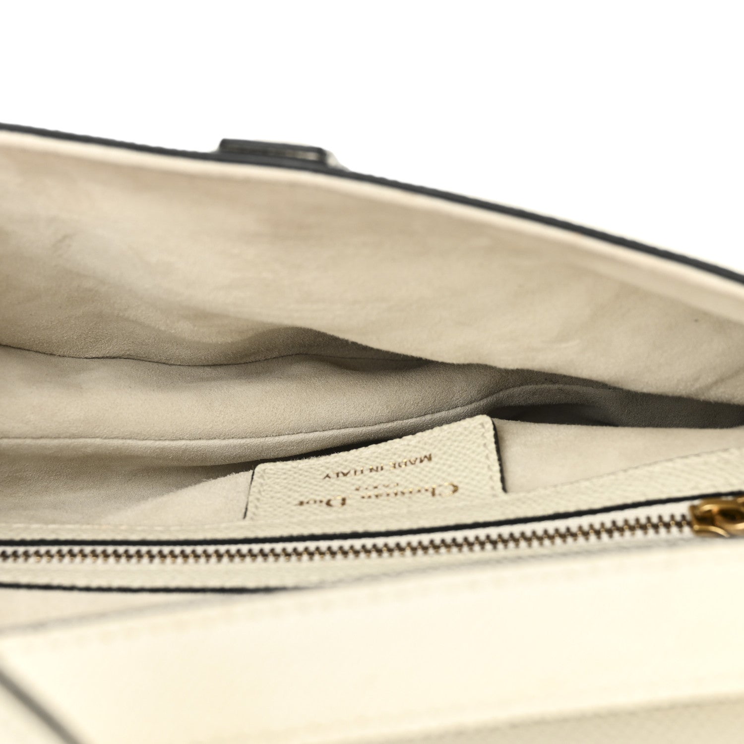 Christian Dior Grained Calfskin Saddle Bag White 5 of 10