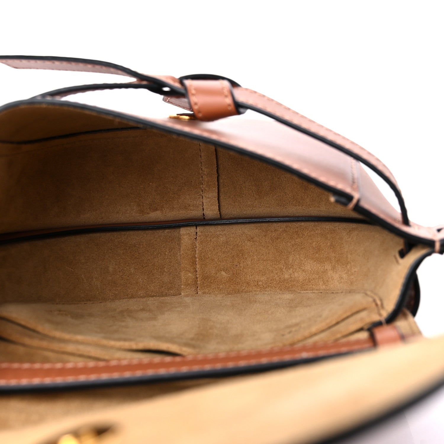 Loewe Calfskin Jacquard Mini Gate Dual Bag Tan 5 of 9
