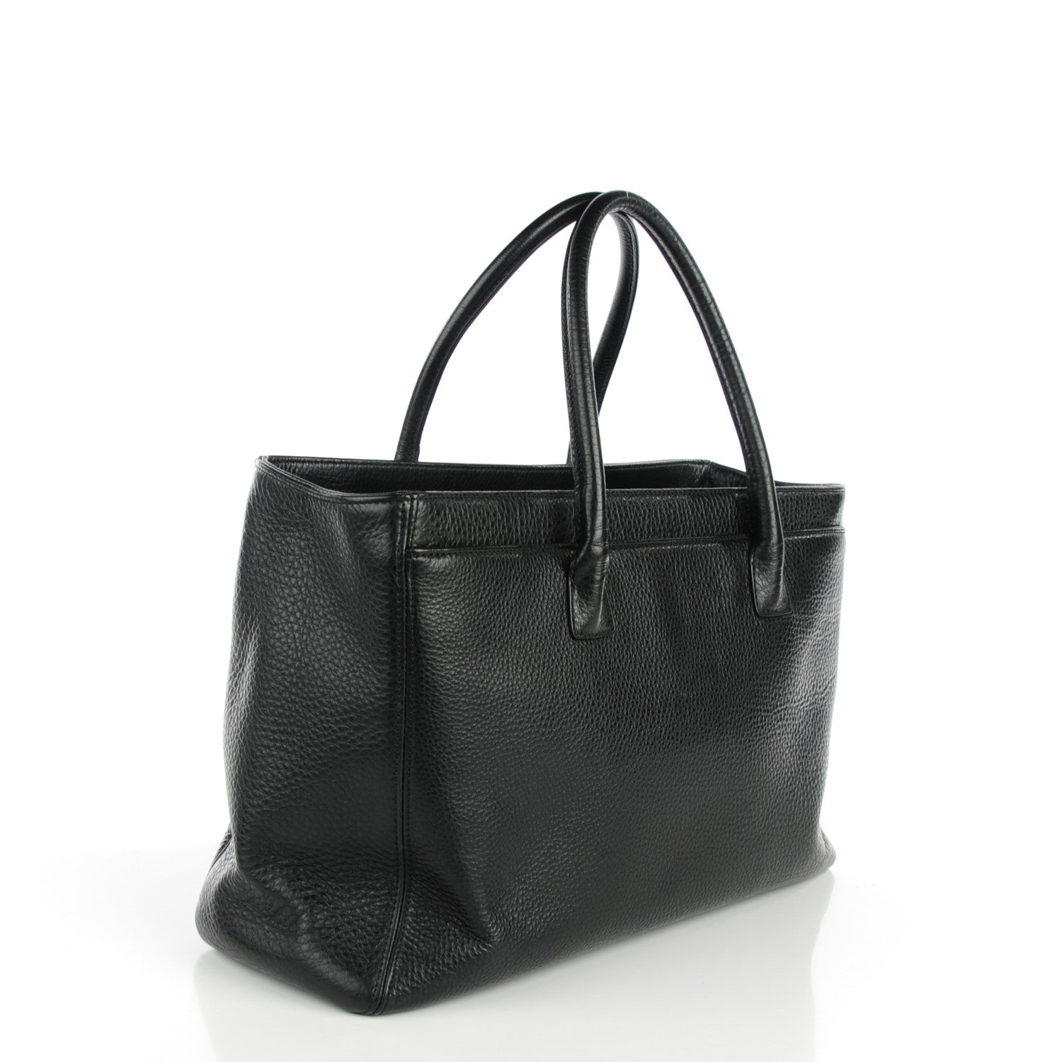 Chanel Calfskin Cerf Executive Shopper Tote Black 3 of 7