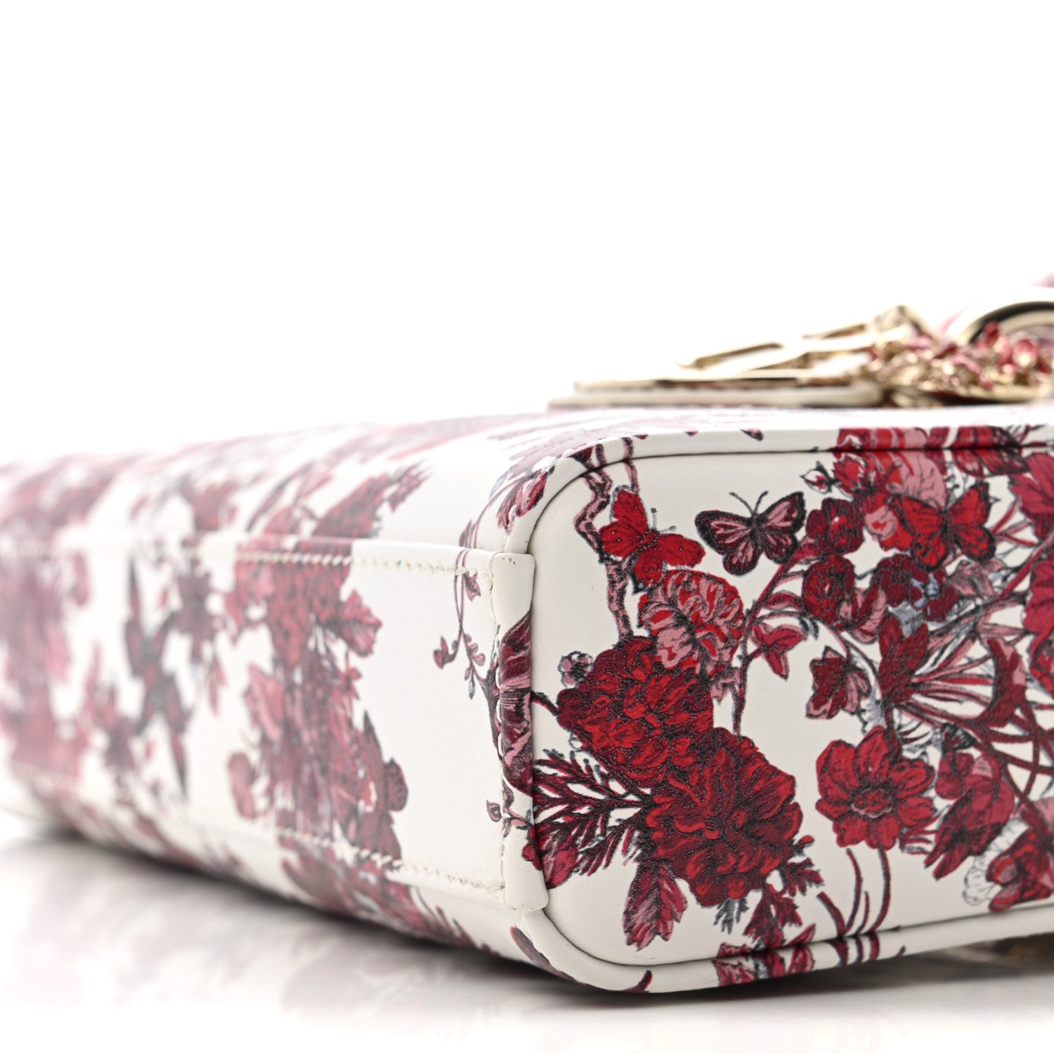 Christian Dior Calfskin Le Coeur Des Papillons Small Lady D-Joy White 9 of 12