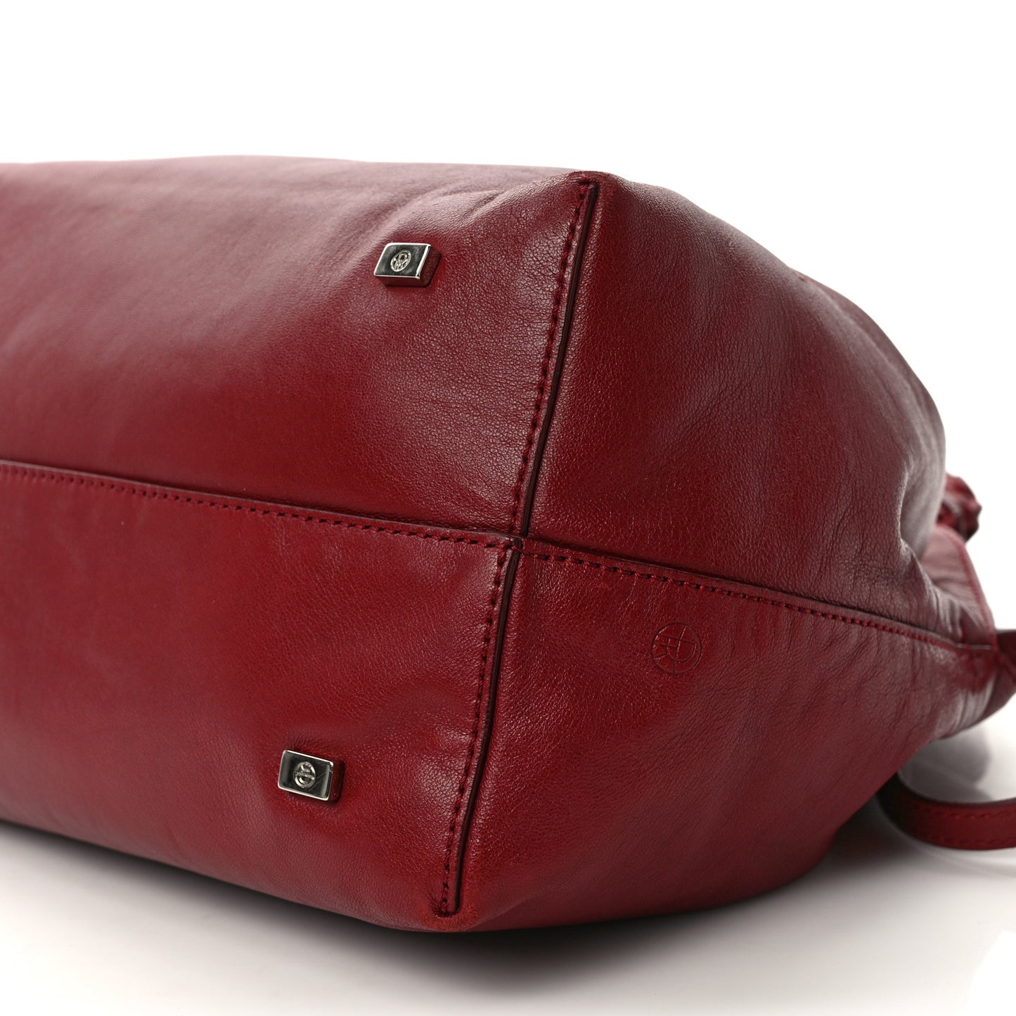 Calfskin Double Circle Bag Red