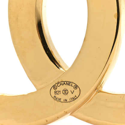 Chanel Metal Paris Button CC Large Brooch Gold 3 of 3