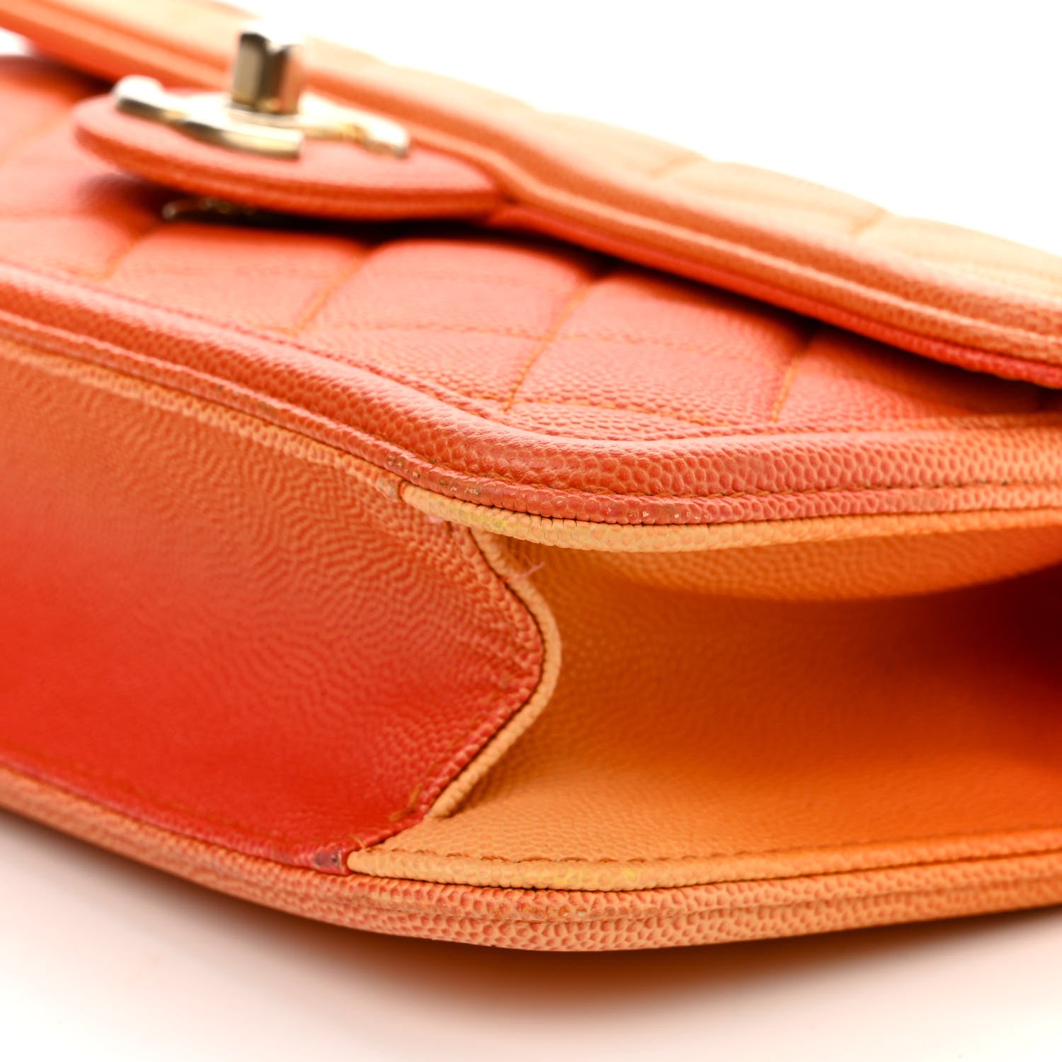 Chanel Caviar Quilted Small Sunset On The Sea Flap Orange 10 of 13