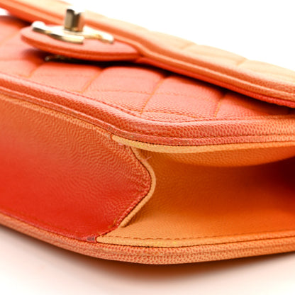 Chanel Caviar Quilted Small Sunset On The Sea Flap Orange 10 of 13