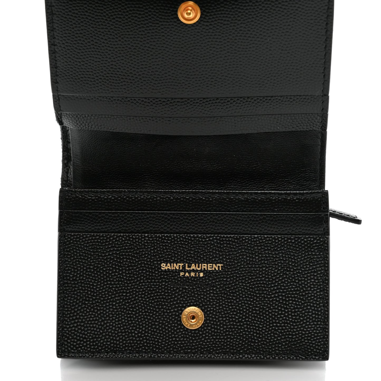 Grain De Poudre Matelasse Chevron Monogram Flap Card Case Black