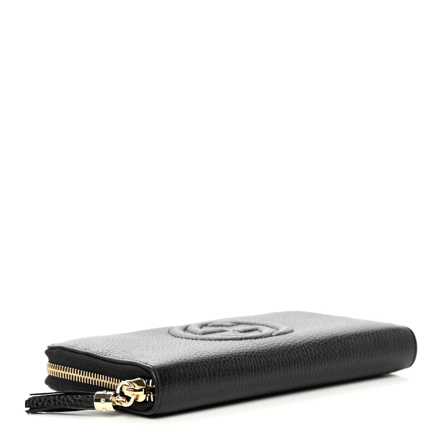 Calfskin Soho Zip Around Wallet Black