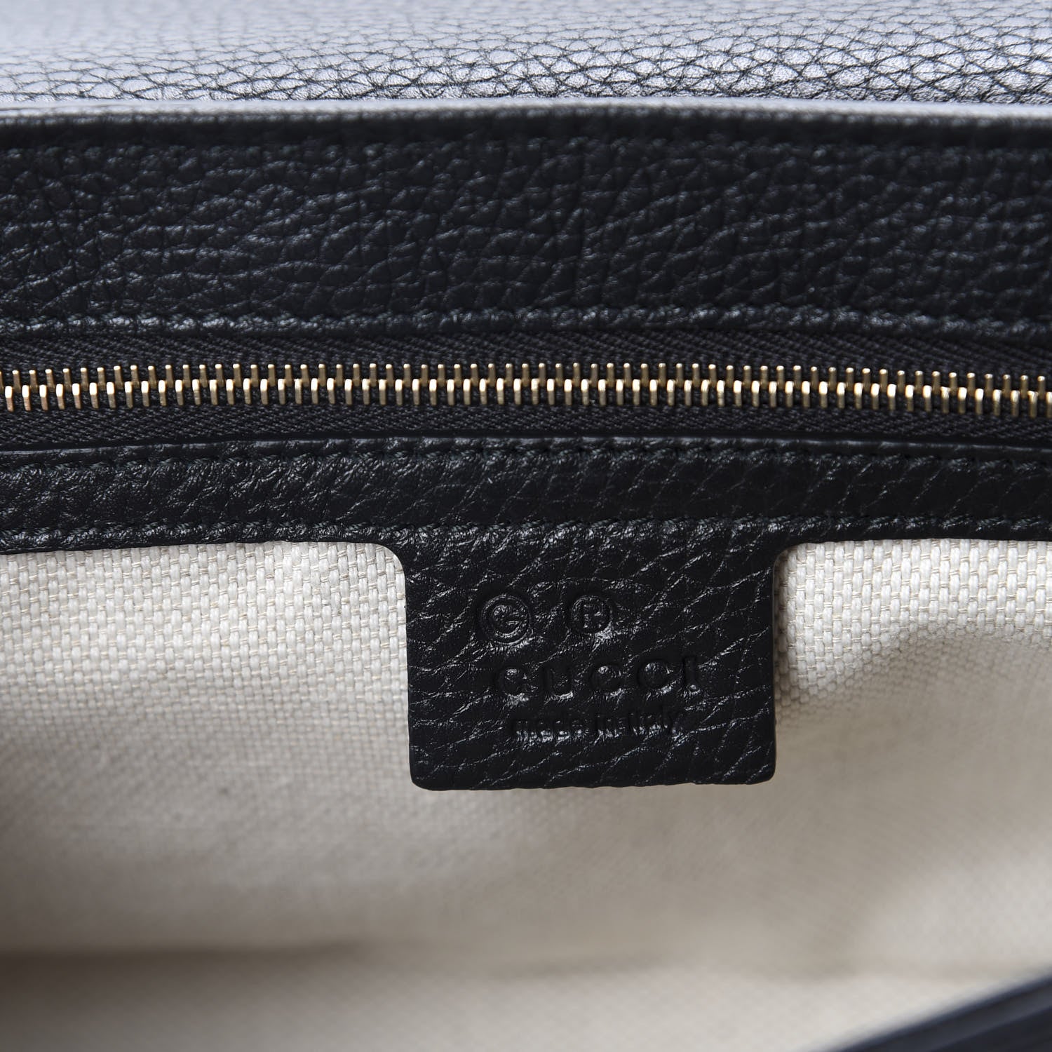 Gucci Pebbled Calfskin Medium Soho Flap Crossbody Black 9 of 11