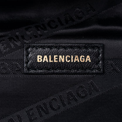 Balenciaga Shiny Goatskin Allover Logo Embossed XXS Souvenir Belt Bag Black 6 of 9
