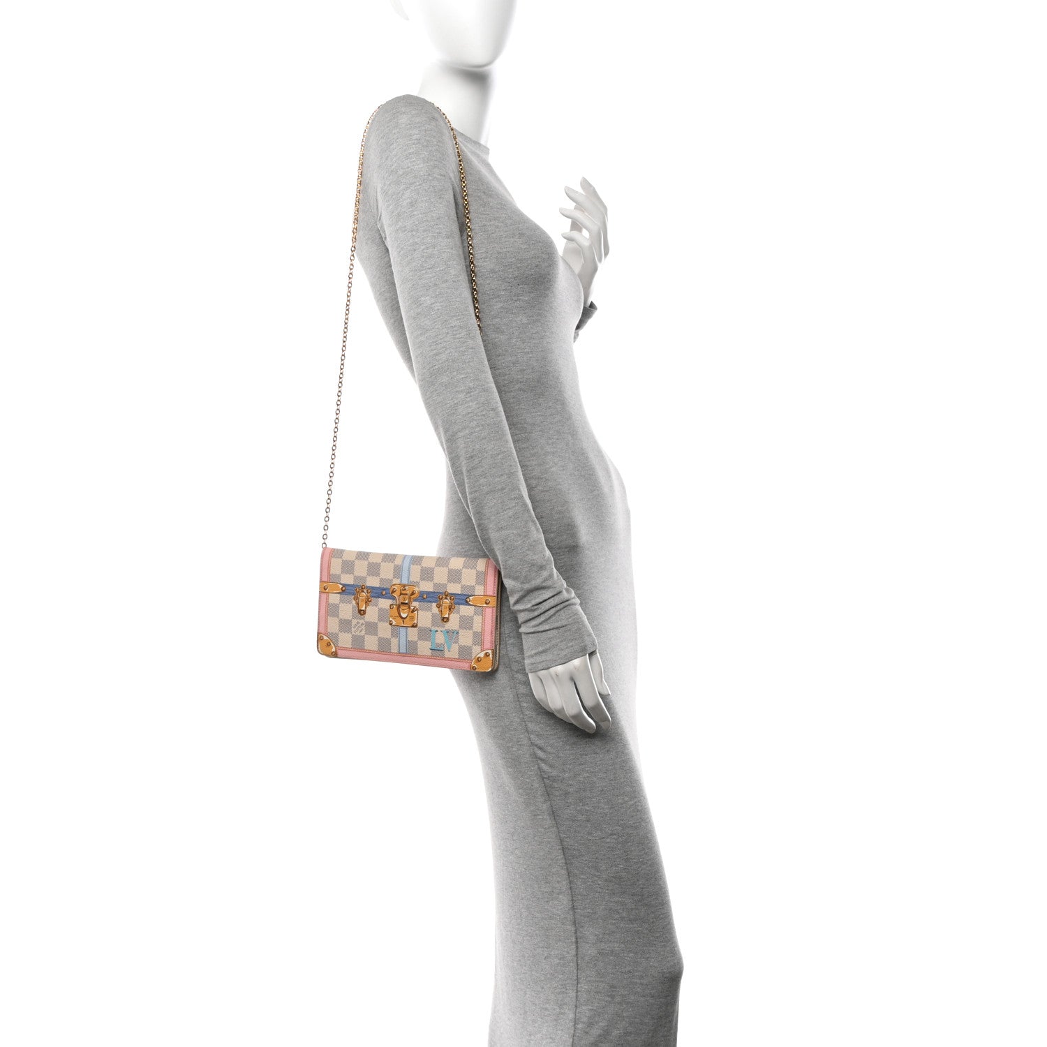 Louis Vuitton Damier Azur Summer Trunks Pochette Weekend 2 of 9