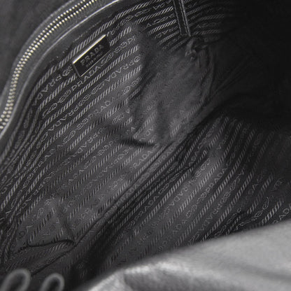 Prada Tessuto Nylon Easy Foldover Pushlock Satchel Black 6 of 7