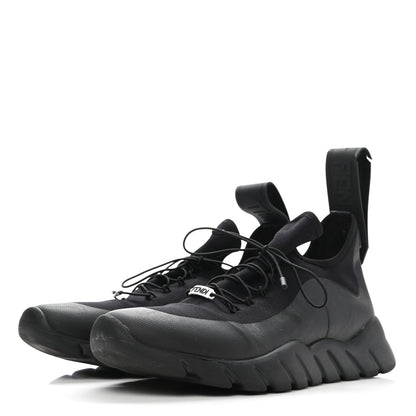 Fendi Coated Mesh Vocab High Top Sneakers 8 Black 3 of 10