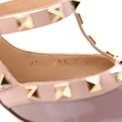 Valentino Garavani Patent Nappa Rockstud Ankle Strap 100mm Pumps 37 Dark Mauve Poudre 8 of 9