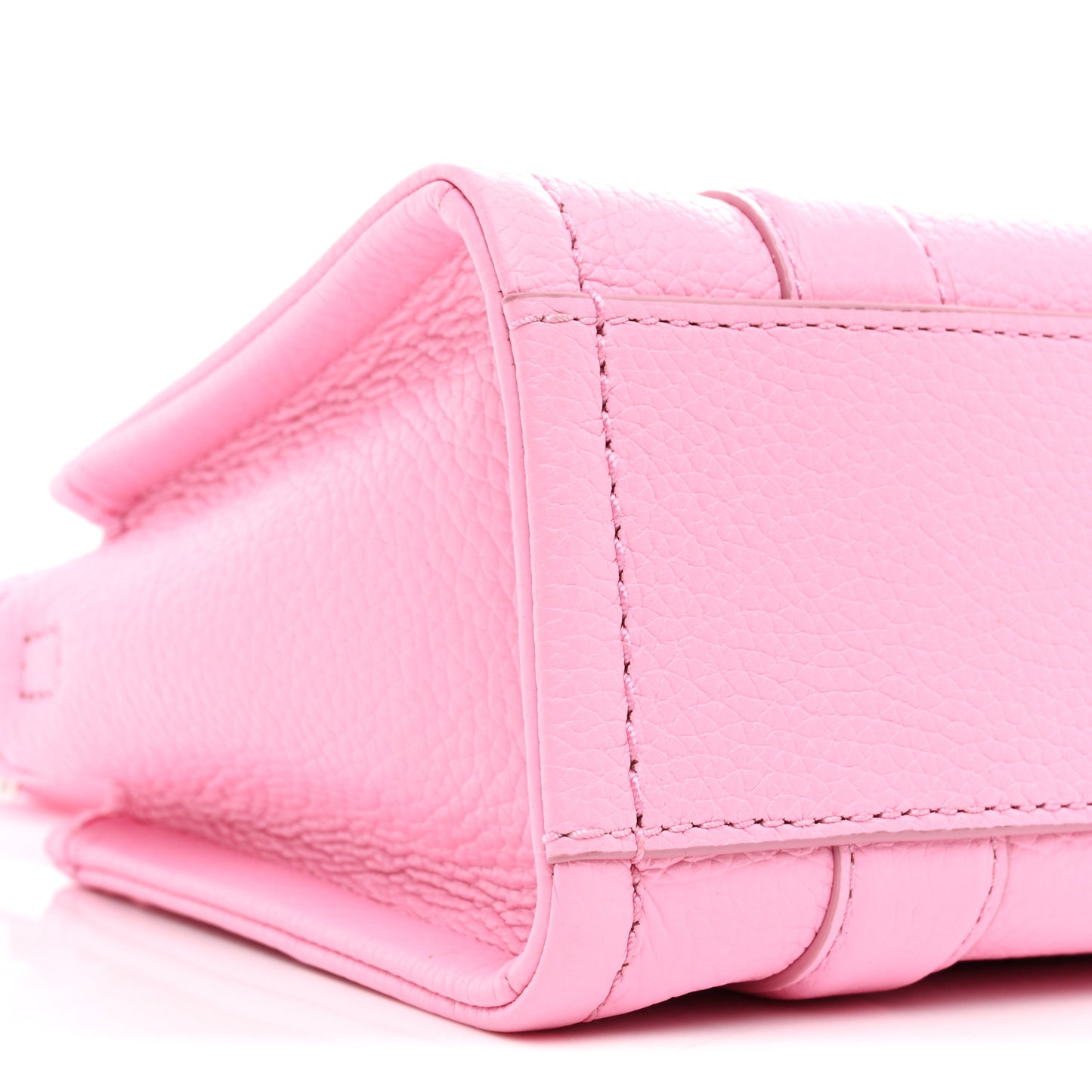Grained Calfskin Micro The Tote Bag Fluro Candy
