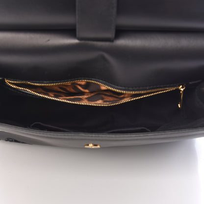 Dolce & Gabbana Lambskin Large Embroidered Laser Cut Miss Sicily Satchel Black 7 of 9