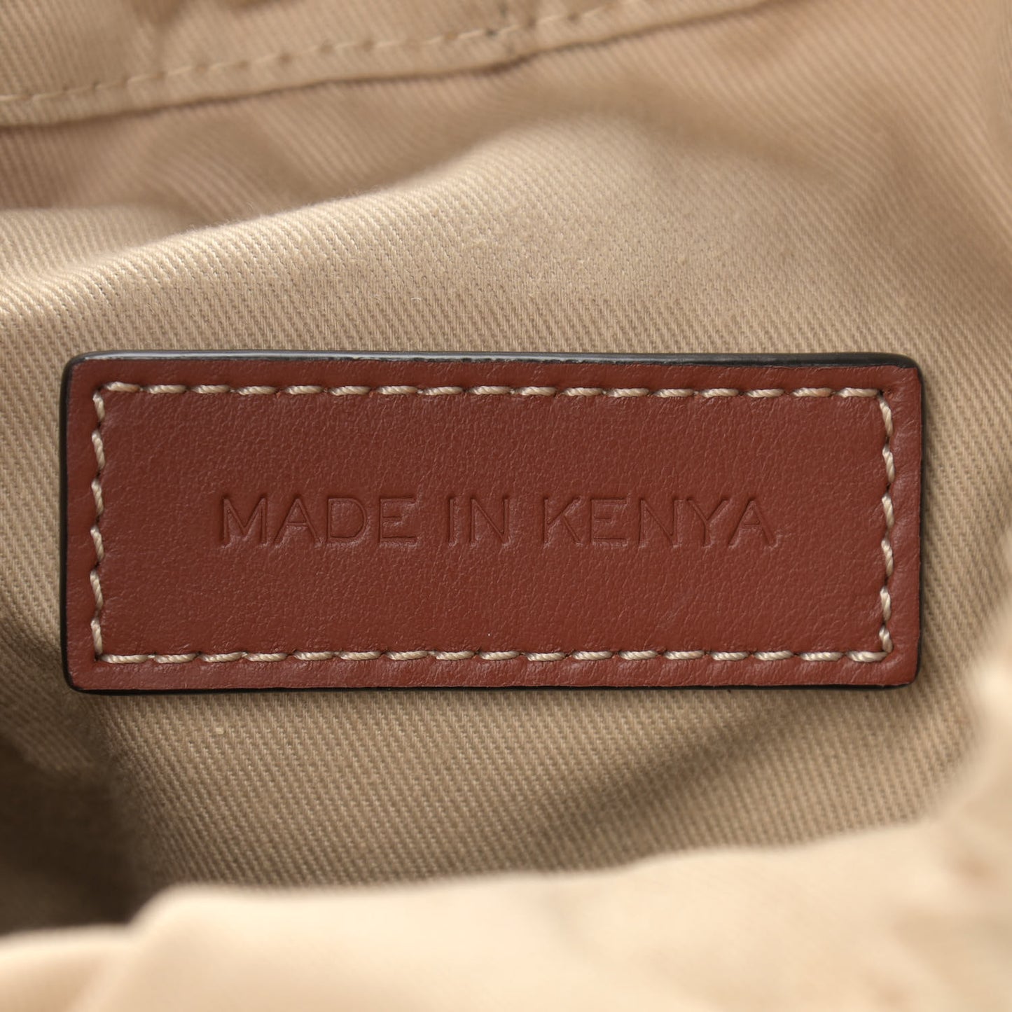 Raffia Calfskin Small Basket Sepia Brown
