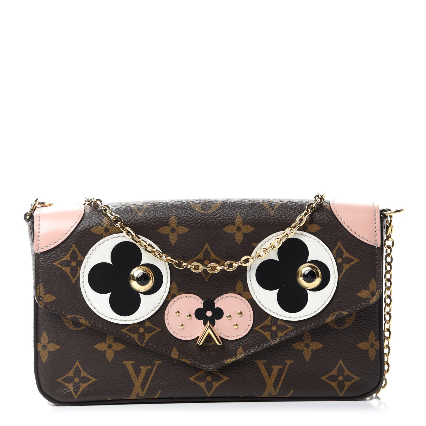 Monogram Valentine Dog Pochette Felicie Chain Wallet