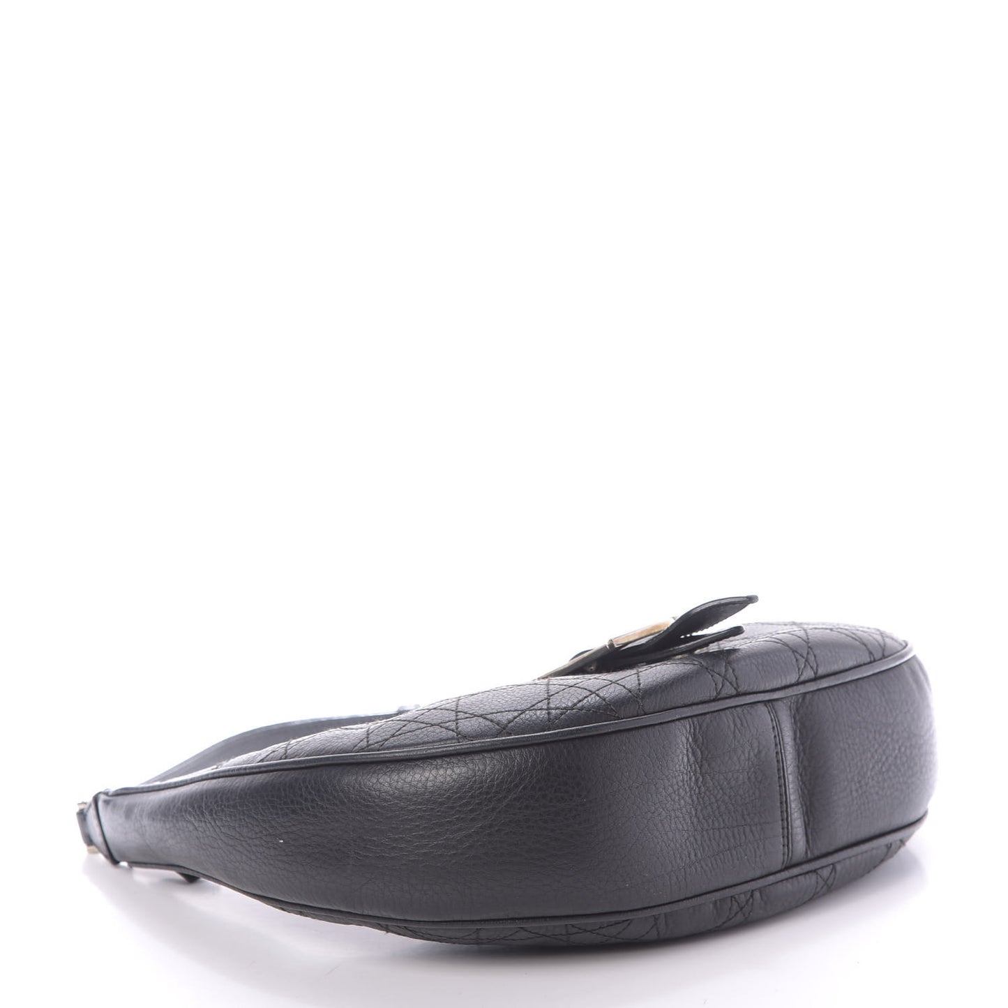 Grained Calfskin Cannage Hobo Black