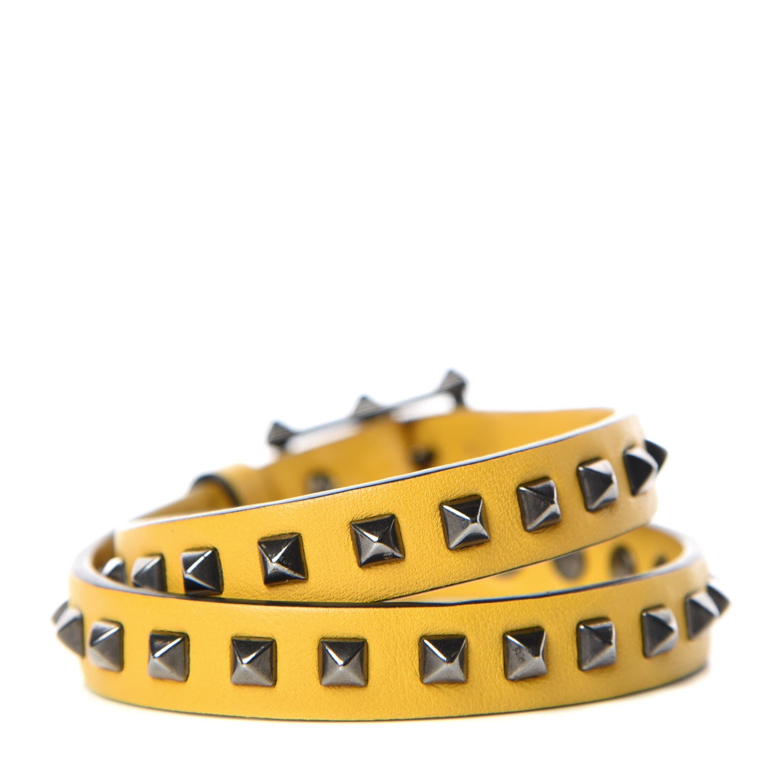 Valentino Garavani Vitello Rockstud Bracelet Yellow 1 of 7