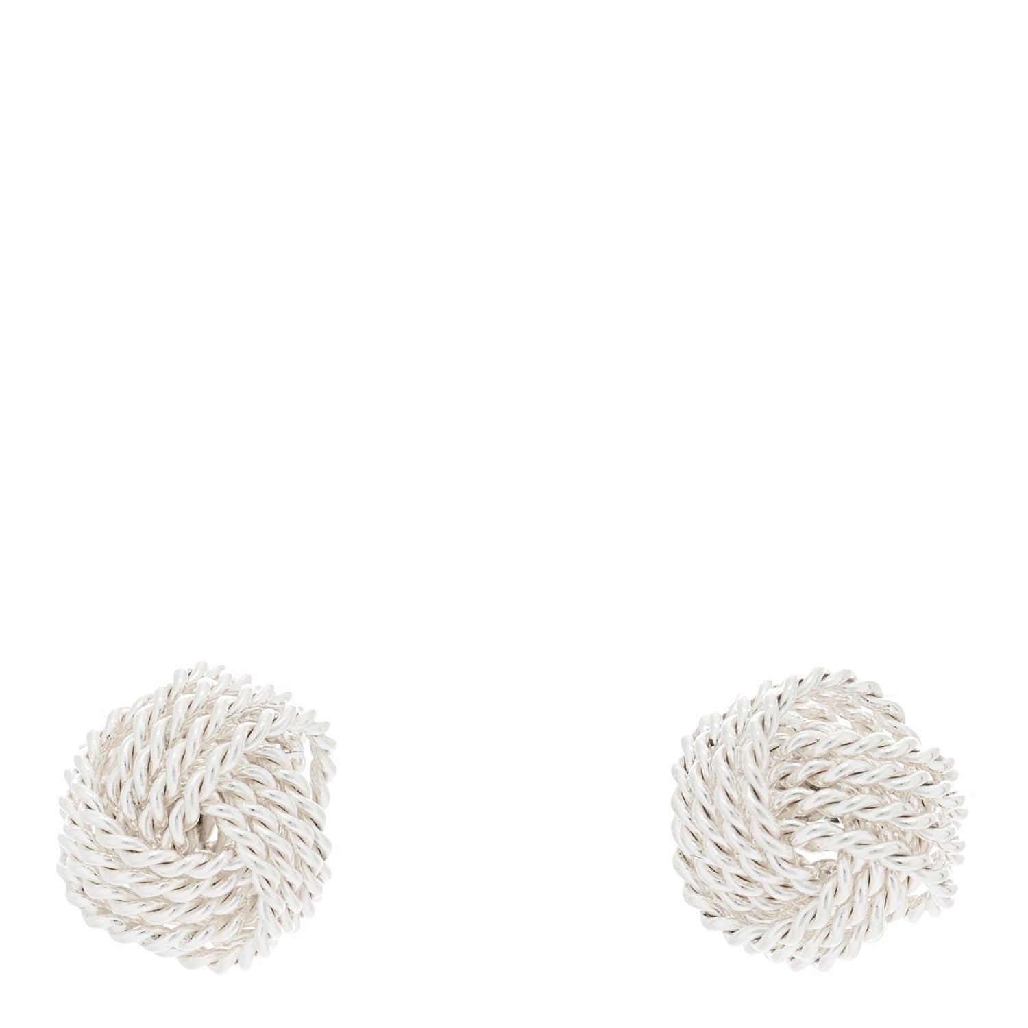 Tiffany Sterling Silver Twist Knot Earrings 1 of 4