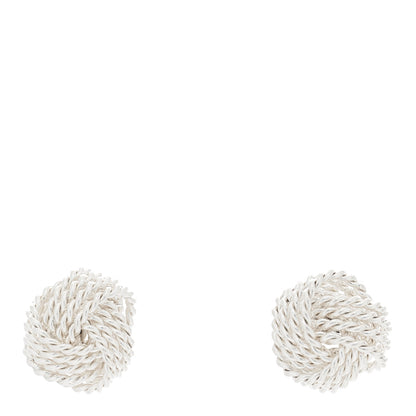 Tiffany Sterling Silver Twist Knot Earrings 1 of 4