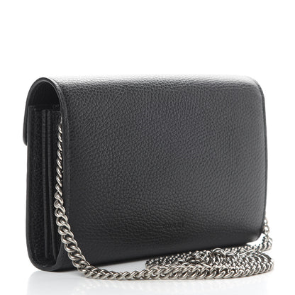 Gucci Calfskin Mini Dionysus Chain Wallet Black 3 of 10