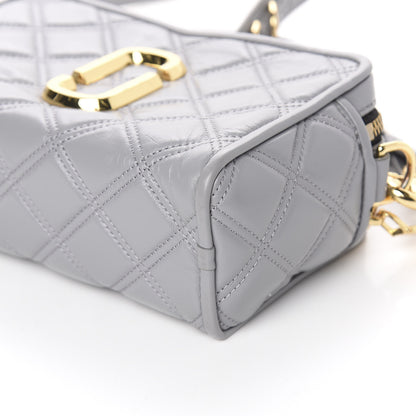 Marc Jacobs Natural Grain Calfskin Quilted The Softshot 21 Bag Grey 12 of 12
