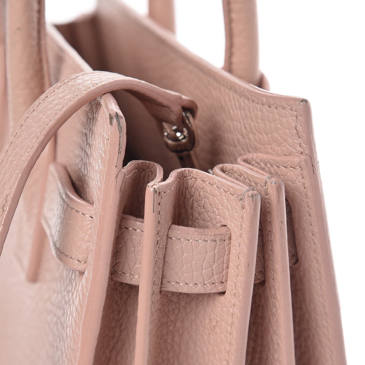 Grained Calfskin Baby Sac De Jour Antique Rose