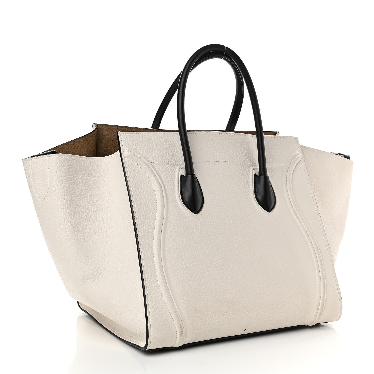 Celine Bullhide Medium Phantom Luggage White 3 of 15