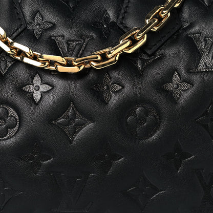 Louis Vuitton Lambskin Embossed Monogram Speedy 22 Bandouliere Black 7 of 12