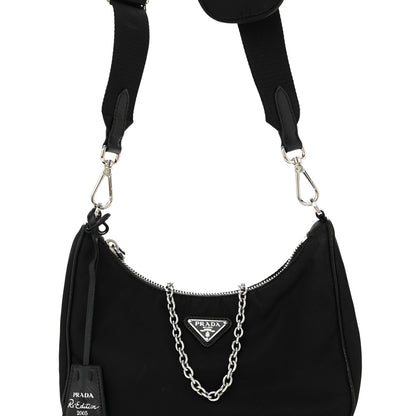 Prada Nylon Re-Edition 2005 Shoulder Bag Black 7 of 9