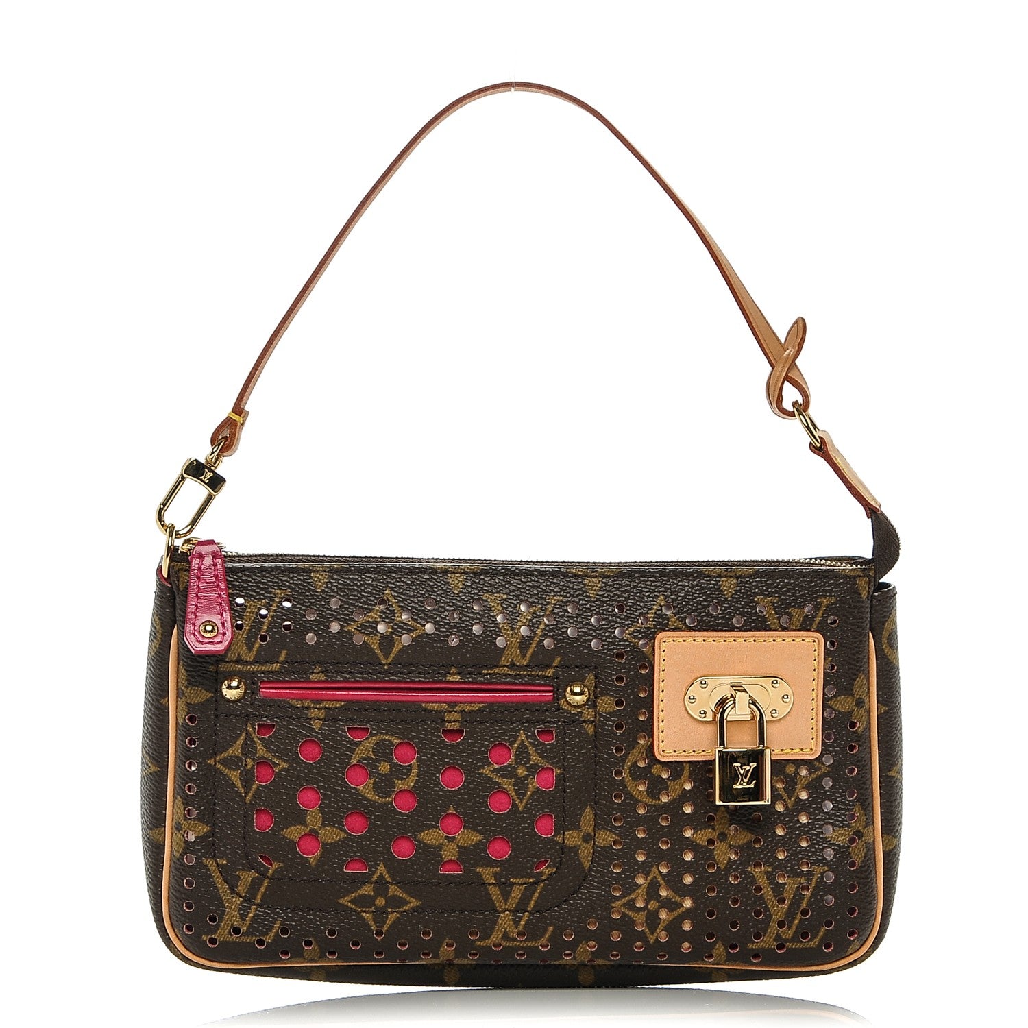 Louis Vuitton Monogram Perforated Pochette Accessories Bag Fuchsia 1 of 7