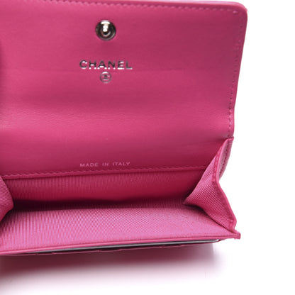 Chanel Lambskin Quilted Flap Card Holder Pink 4 of 8