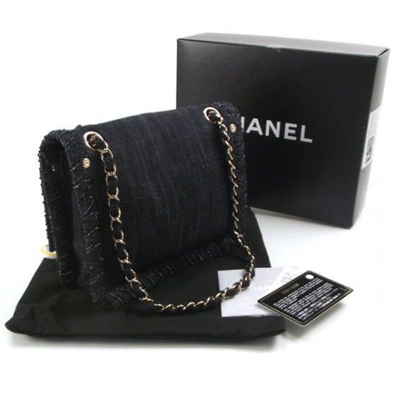 Chanel Denim Embroidered Night Flight Reissue Flap Blue 3 of 11