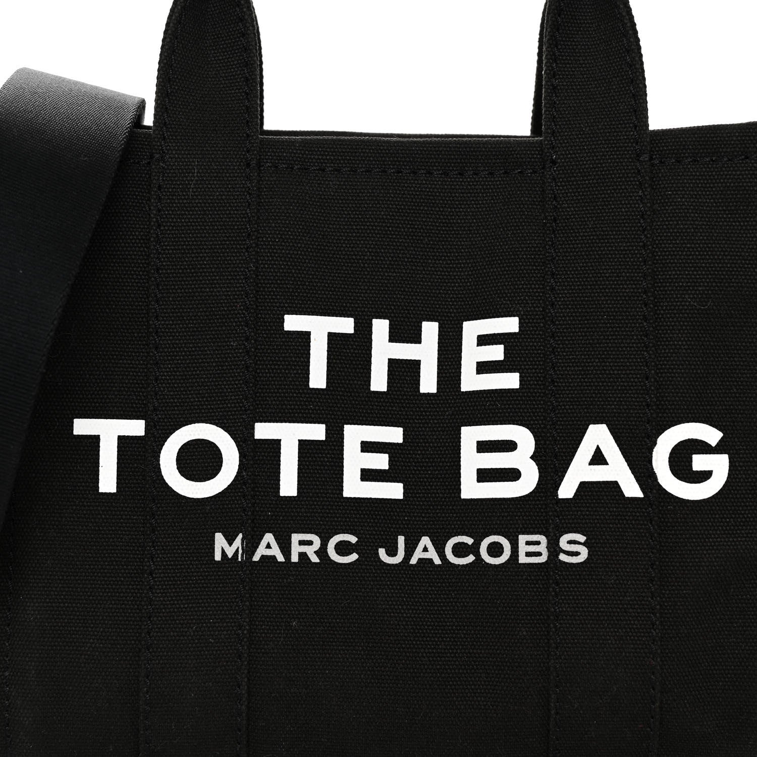 Marc Jacobs Cotton Canvas Small The Traveler Tote Bag Black 6 of 8