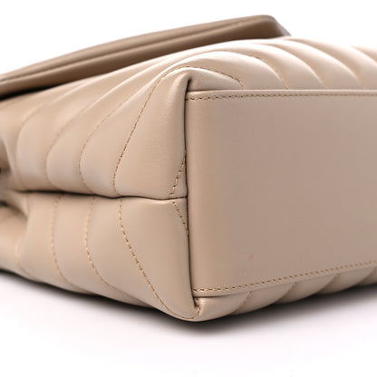 Saint Laurent Calfskin Y Quilted Monogram Small Loulou Chain Satchel Dark Beige 8 of 12