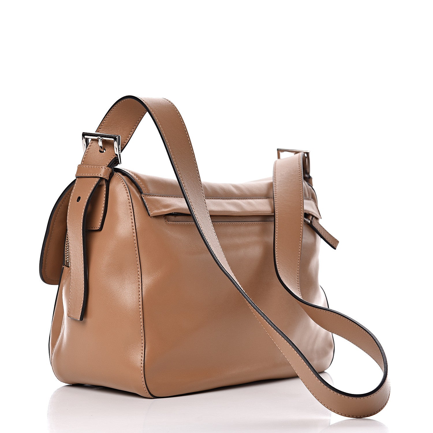 Prada Soft Calf Messenger Bag Caramel 3 of 10