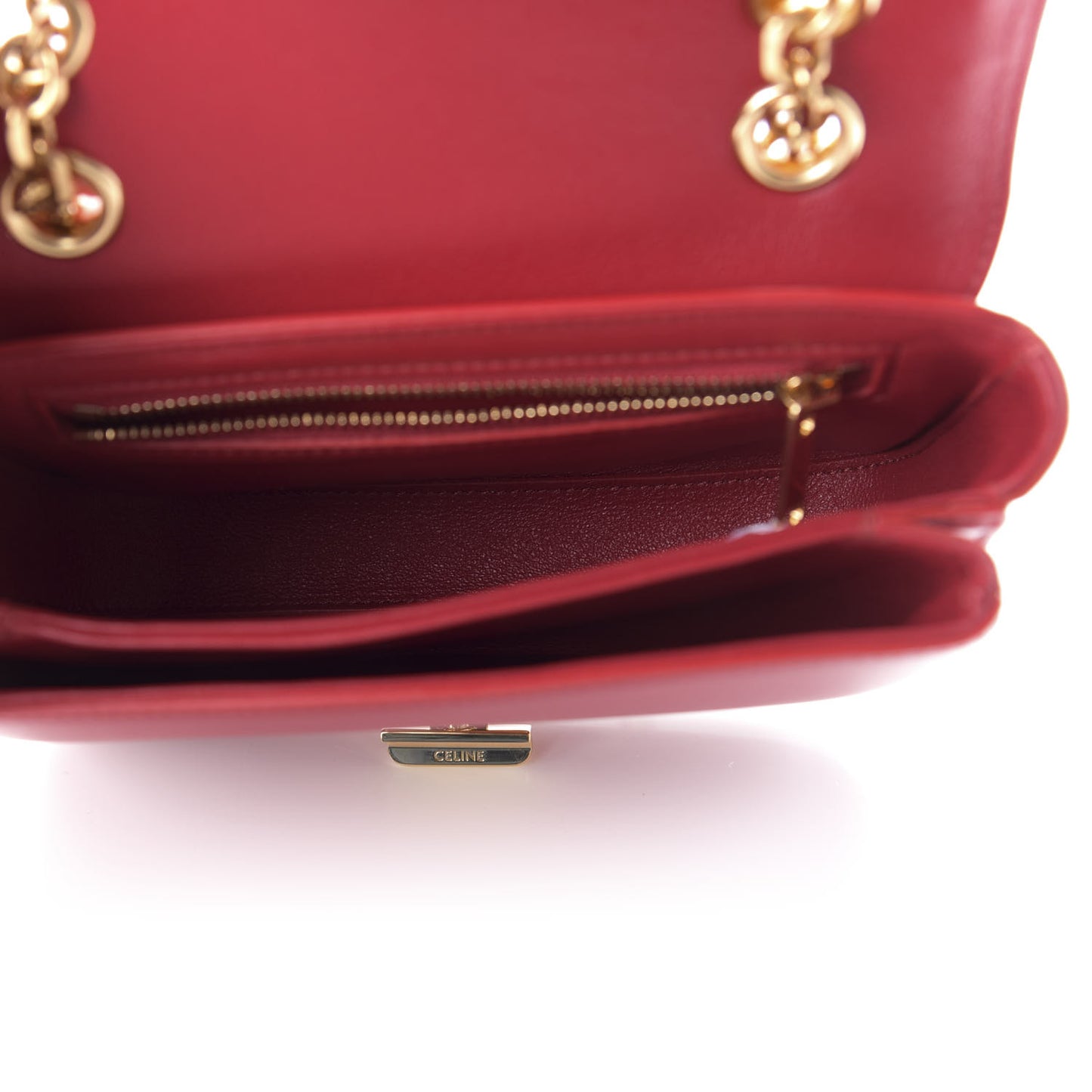Shiny Calfskin Small C Bag Red