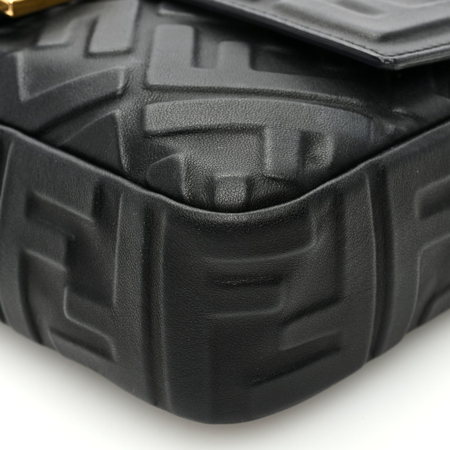 Nappa FF 1974 Embossed Baguette Black