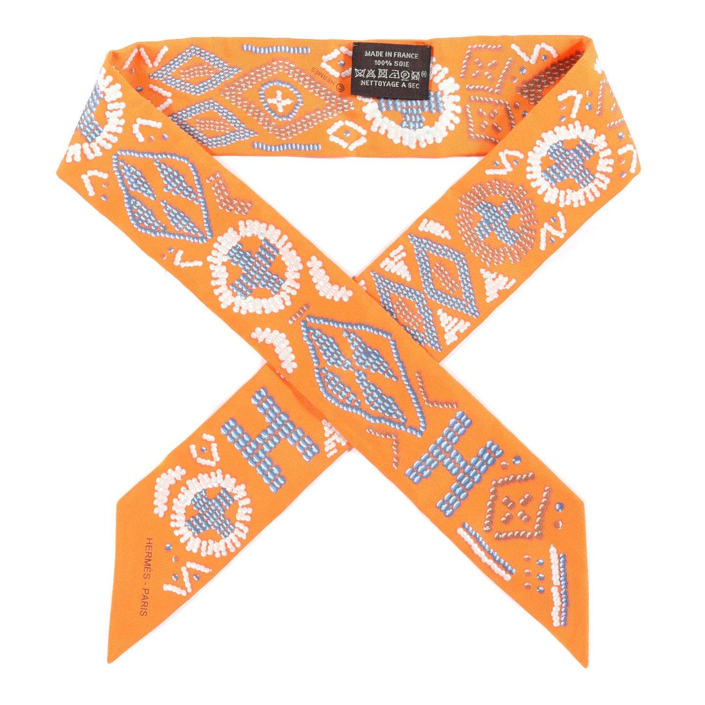 Silk Kelly En Perles Twilly Orange Bleu Gris Perle