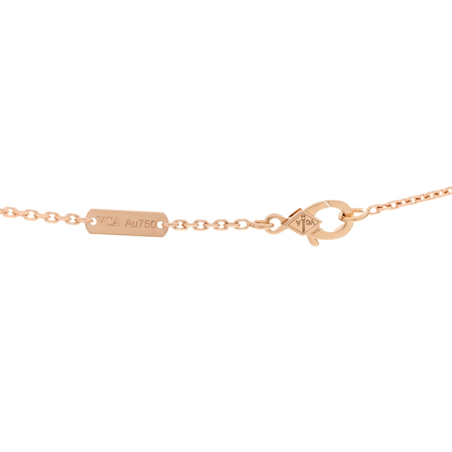 18K Rose Gold Vintage Alhambra Pendant Necklace