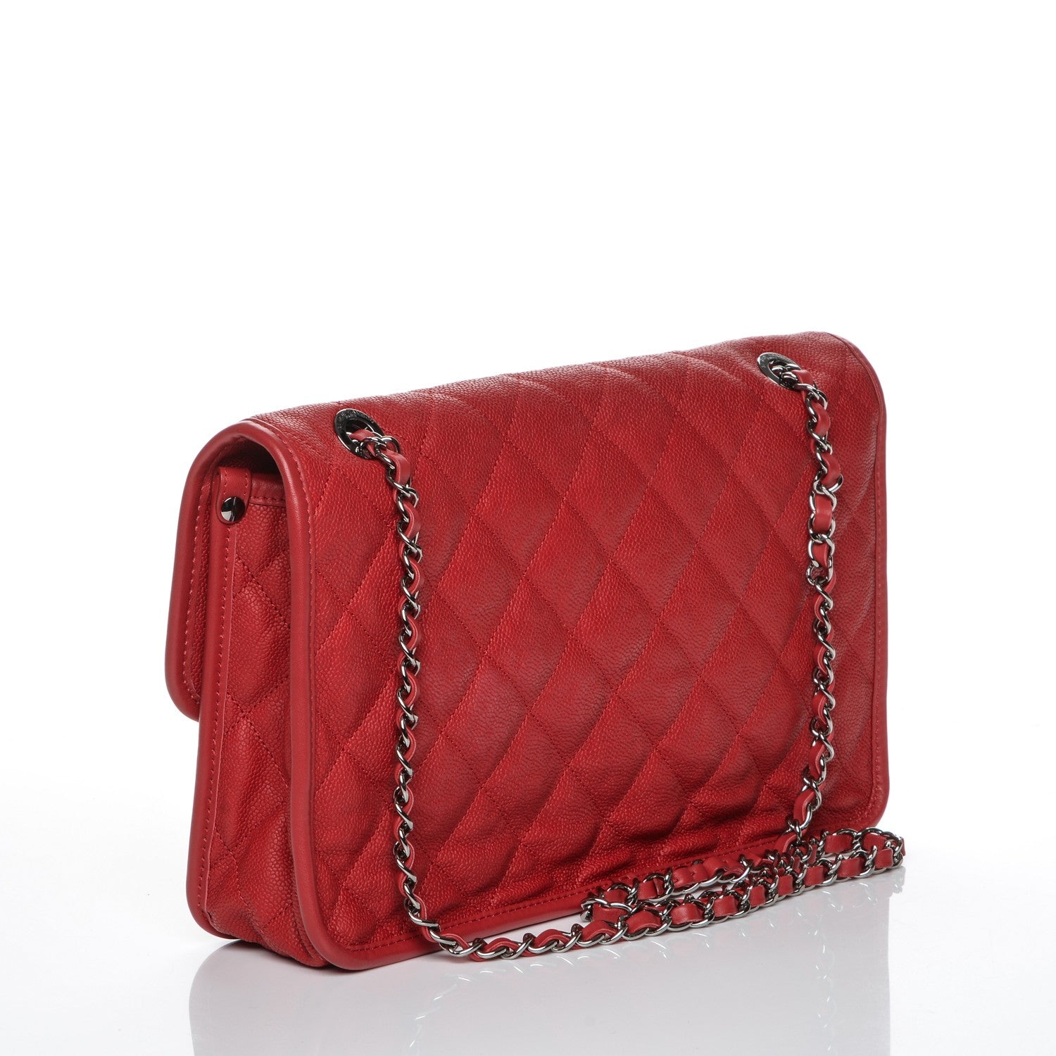 Chanel Caviar Large French Riviera Flap Red 3 of 7