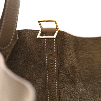 Hermes Taurillon Clemence Picotin Lock 22 MM Etoupe 7 of 11