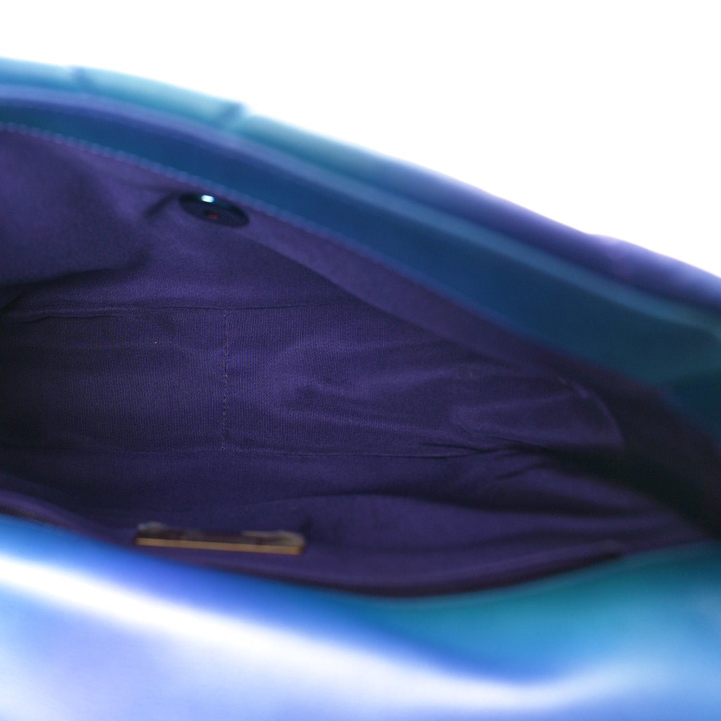 Tie Dye Calfskin Quilted Medium Chanel 19 Flap Blue Purple