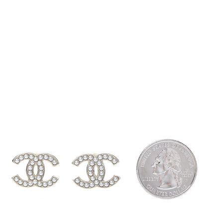 Chanel Pearl CC Earrings Light Gold 2 of 6
