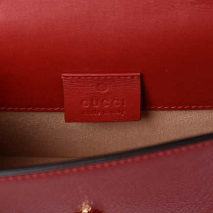 Gucci Patent Embroidered Super Mini Sylvie Chain Shoulder Bag Red 6 of 11