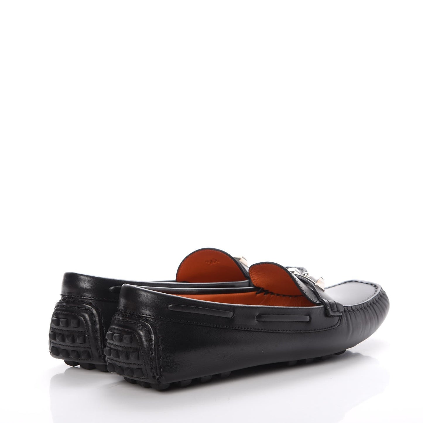 Supple Calfskin Irving Driving Moccasin Loafers 36.5 Black